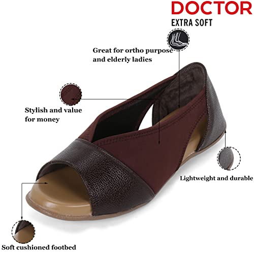 Image of DOCTOR EXTRA SOFT Women's Sandals Ortho Care Orthopaedic Diabetic Daily Use DR Sole Footwear Casual Stylish Chappals Slippers for Ladies & Girl's 2122