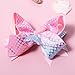 Glitter Mermaid Hair Bow Clips Girls Birthday Gift 2pcs 4.7