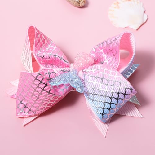 Pinzas para el cabello con lazo sirena brillo 2 pcs miniatura 3