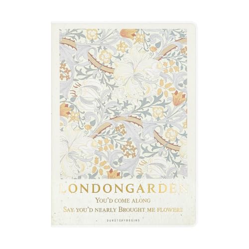 Pochette en caoutchouc B5 carnet de notes rétro lignes horizontales Promenade dans le jardin