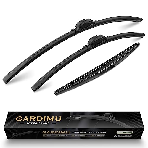 Image of Front and Rear Windshield Wipers for BMW X5 2014-2018 for Car Window | Quiet and Streak-Free Front and Back Wiper Blades Assembly All-Season OEM Automotive Replacement Accessories