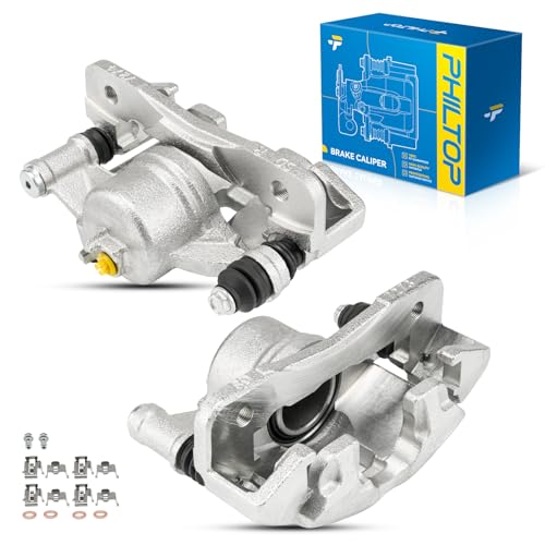 Image of PHILTOP Front Brake Caliper Compatible with 1990-2000 Civic, 1993-1997 Civic del Sol, 1990-1991 CRX, 19-B1379, 19-B1380
