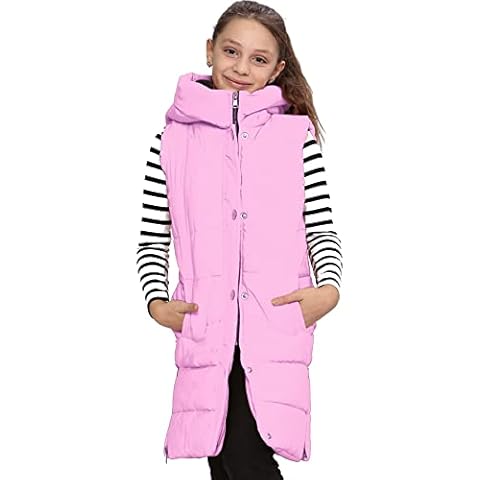 A2Z 4 Kids Pink Hooded Padded Gilet Cover