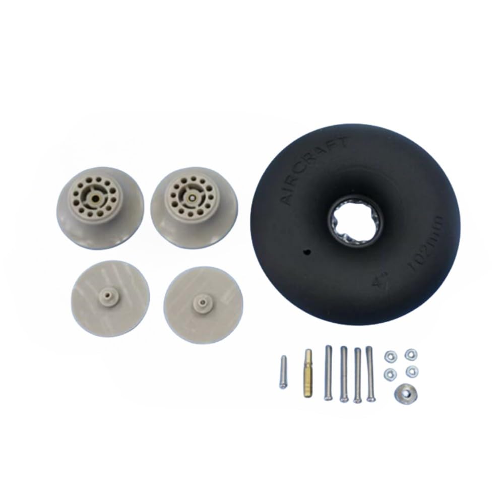 1 rueda de avión modelo de ala fija de 5.5 pulgadas, ruedas inflables de poliuretano, ruedas neumáticas, rueda de tren de aterrizaje para piezas de repuesto de avión RC (1 pieza de 5.5 pulgadas de