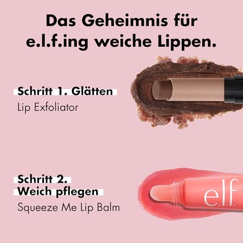 Inhaltsstoffe und Verpackung des e.l.f. Squeeze Me Lip Balm übersichtlich dargestellt 102 Zeichen