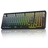 DAREU EK98PRO Wireless Mechanical Keyboard, Gasket Hot Swappable Custom, Pre-lubed Linear Switches, Side Printed PBT Keycaps, BT5.0/2.4GHz/USB-C, RGB Backlit Gaming Keyboard for Win/Mac