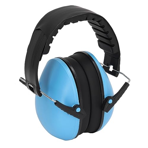 Yoidesu Noise Reduction Earmuffs, Hearing Headphones NRR 21DB Soundproof Safety Ear Muffs Blue for Adult Shooting Mowing Autism Hunting Construction