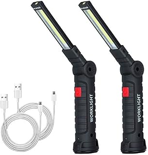LED Work Light, DIOWING COB Rechargeable Work Lights with Magnetic Base, 360°Rotate, 5
