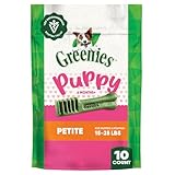 Greenies Veterinarian-Recommended Natural Dental Puppy Treats Petite Size, 6 oz. Pack, 10 Count