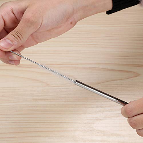 Pitillos de metal reutilizables 50 piezas 21.5 cm acero inoxidable miniatura 7