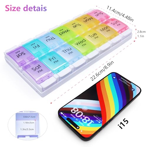 Image of Pill Organisers (Transparent) (rainbow)