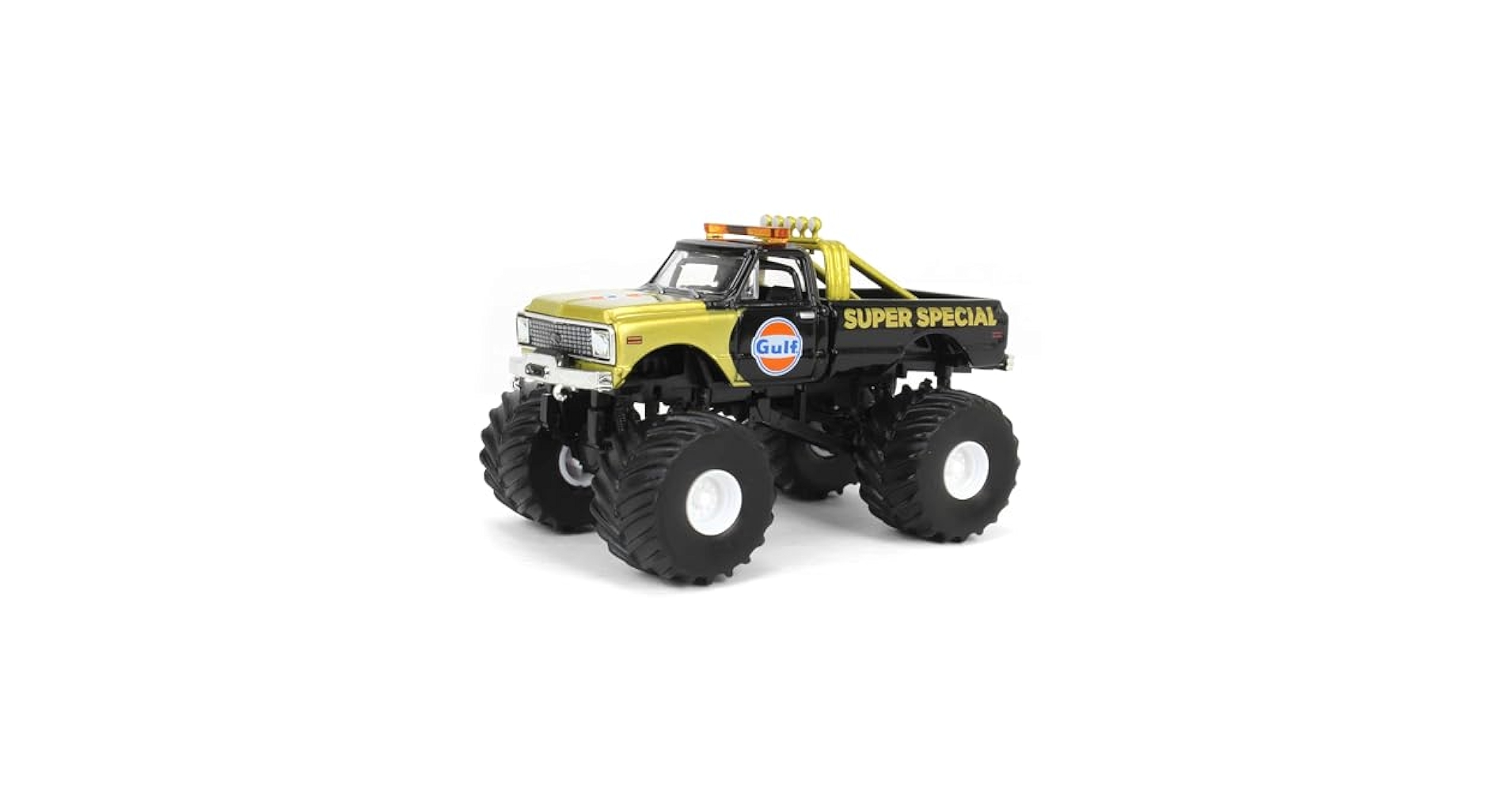 グリーンライト　1971 シボレー K-10 - ガルフ　スーパースペシャル Amazon.com: Greenlight 1971 Chevrolet K-10 Monster Truck