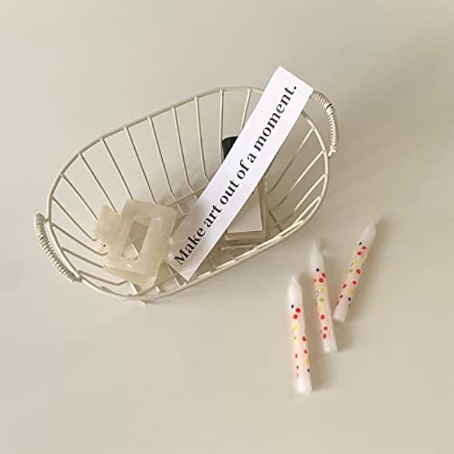 Tbest Wire Baskets Iron Handhold Storage Bins For Kitchen Cabinets Pantry Bathroom Laundry Room Refridge Food Storage Storage Supplies (Beige)