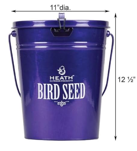 Heath 21702 Bird Seed, Animal Food, Dog Poop and Trash Storage Container, Rodent Resistant, Purple