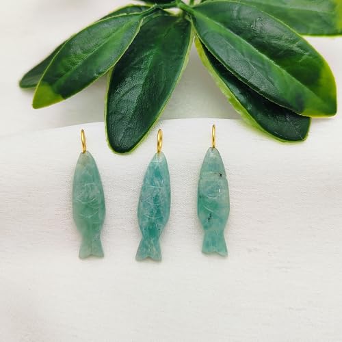 Fish Shape Natural Multi-Color Gemstone Carving Pendant Gold Plated 925 Sterling Silver Handmade Charms Minimalist Jewelry Gift for Women & Girls- Selling Per Piece4