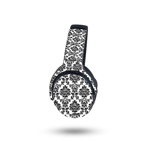 Image of MightySkins Carbon Fiber Skin Compatible with Skullcandy Crusher ANC 2 - Vintage Damask | Protective, Durable Textured Carbon Fiber Finish | Easy to Apply