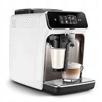 Philips LatteGo EP2333/40 Automatische Kaffeevollautomate, Weiß, 24,6x43,3x37,1 cm, SilentBrew, Kunststoff und Metall, AquaClean Filter, für Espresso und Cappuccino – Ansicht 2