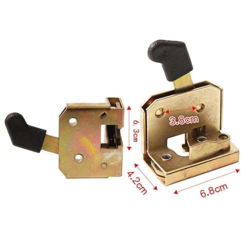 Juego de manijas metálicas universales Qianly para puertas de equipos pesados, 2 piezas 6