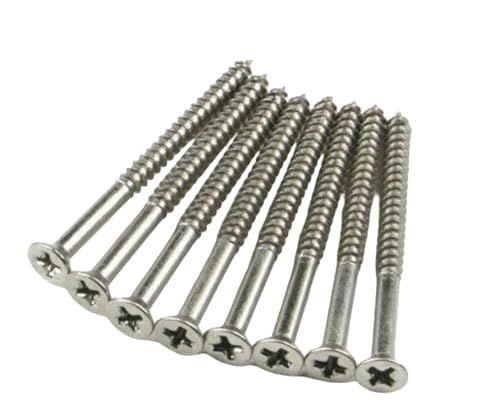 Hinge Outlet Satin Nickel Hinge Screws 10 X 2 1/2 for Commercial Door Hinges - 24 Pack