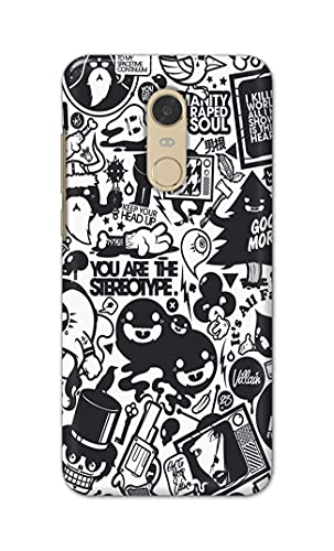 Image of Printed Hard Back Cover Case for Mi Redmi Note 5 Back Cover (Mixed Cartoon) -1302