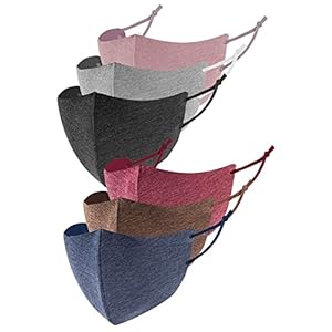 Wild Scene 洗える マスク スポーツマスク 6枚セット 男女兼用 調整タイプ グレイッシュトーンカラー 「息苦しくない3Dマスク」