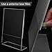 Ludery 8.5x11 Inches Acrylic Sign Slant Back Holder, Plastic Display Stand,Brochure Holder, Table Top Sign Holder For Office, Home, Store, Restaurant… (6pack)