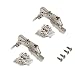 Produktbild Emuca 1015307 Pack aus 2 Topfscharnieren Ø35mm 165° mit sanftem Verschluss für sich halb überlappende Türen und Euro-Zusätze zum Festschrauben mit Verbindergehäuse
