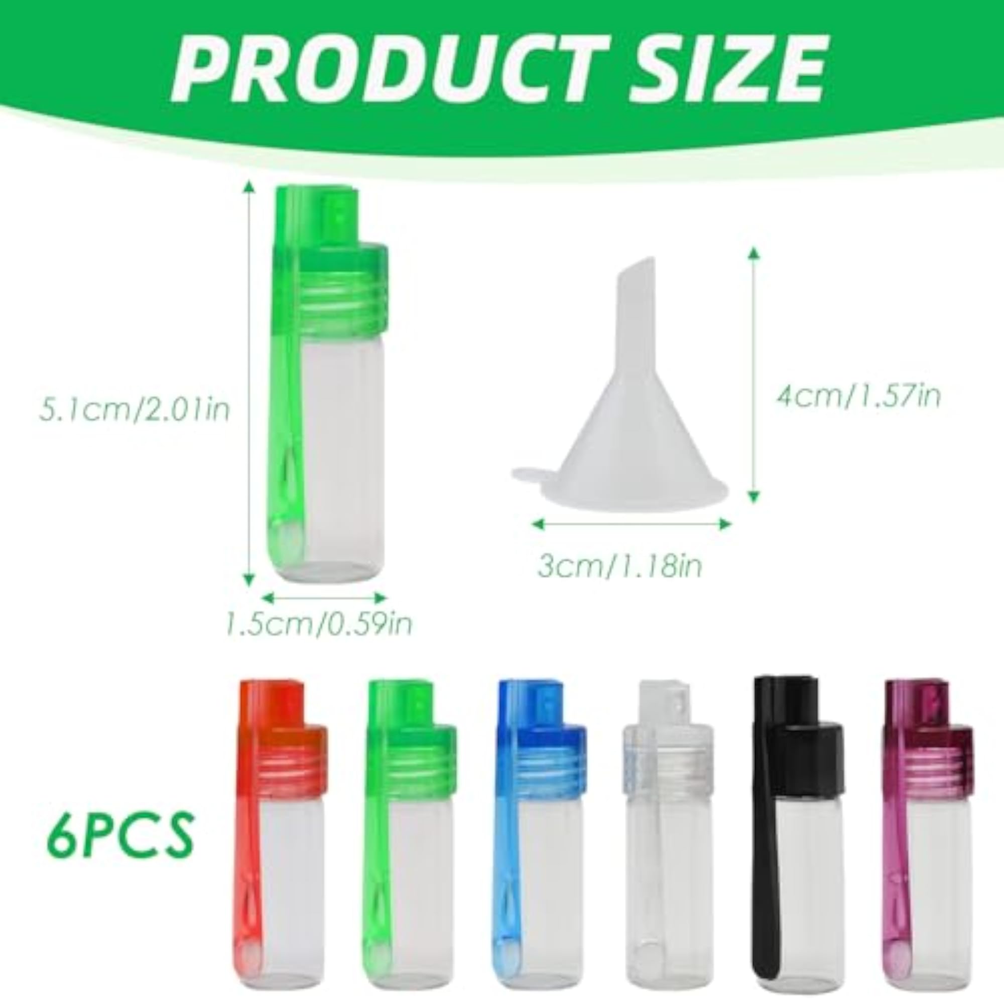 6Pcs Bottle with Spoon, Practical Vial Kit for Travel