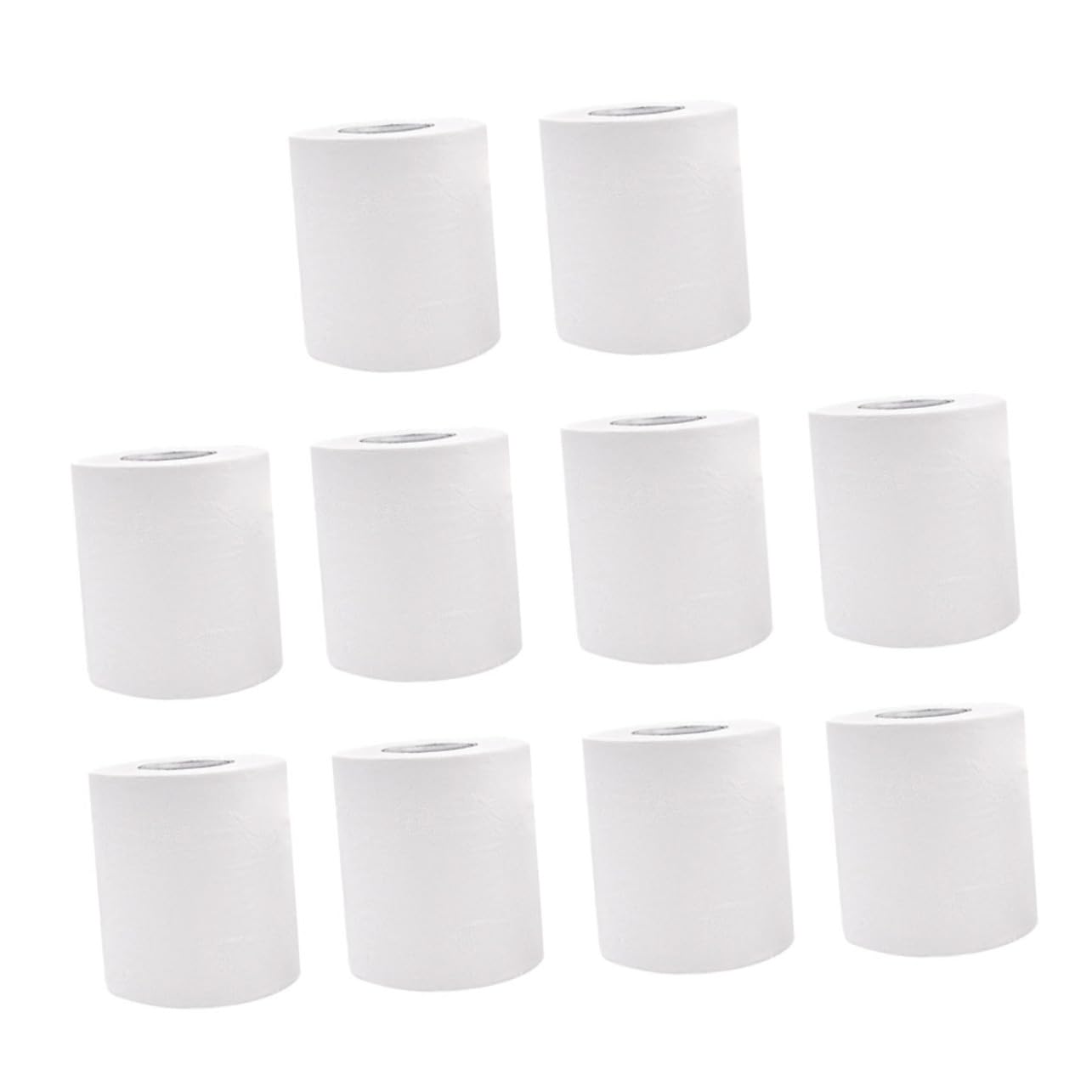 Papier Toilette 4 Couches 10 Rouleaux 100g, Petit Rouleau Pâte de Bois
