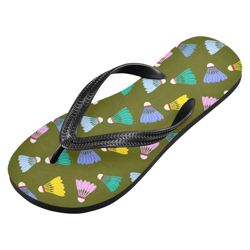 Burbuja Badminton Flip Flops for Women Men, Soft Thong Sandals Rubber Slippers for Pool Beach Essentials2