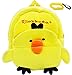 YUESEN Zaino per Bambini Zaino Asilo Bimba Animali Cartoon Mini Peluche Giallo Pulcino Zainetto per Asilo Bambino Ragazzi Ragazze(1-4 anni)