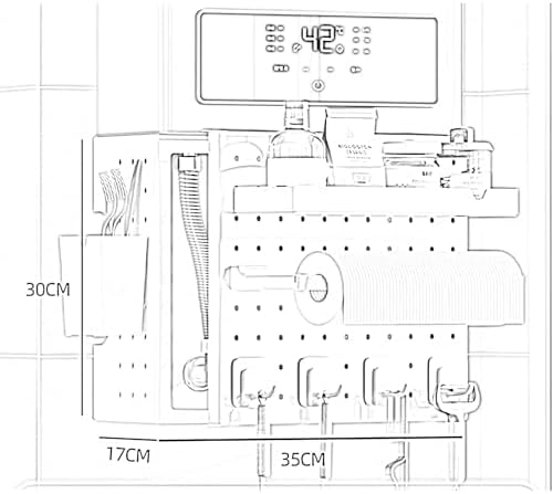 Wall Mounted Storage Pegboard,Kitchen Pegboard Organizer Kit With Accessories For Home Garage Bathroom, Decorative Blocking Plate For Water Heater Pipeline, Pipe Shielding Cover, Storage Dis