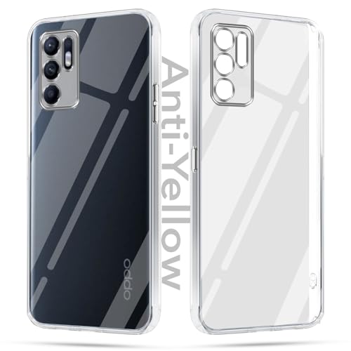 Image of Jkobi Back Cover Case for Oppo Reno6 4G | Reno 6 4G (Hard Anti Yellow Clear Case | Drop & Camera Protection | Shockproof Polycarbonate)