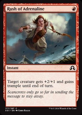 Magic The Gathering - Rush of Adrenaline (177/297) - Shadows Over Innistrad Magic The Gathering - Rush of Adrenaline (177/297) - Shadows Over Innistrad