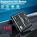 NFHK DP DisplayPort 2.0 Bi-Direction 2x1 Switch Splitter Selector Hub Support HDCP SST Extended 16K@60hz 4K@240hz Convertor