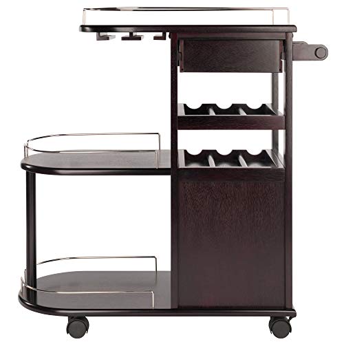 Winsome Trading, Inc. Jimmy Cart, Espreso, 35.4"L X 15.39"W X 35.9" H #TOP2