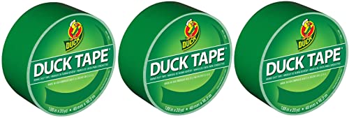 Image of Duck Brand 1304968 Color Duct Tape, Green, 1.88 Inches x 20 Yards Each Roll, 3 Rolls