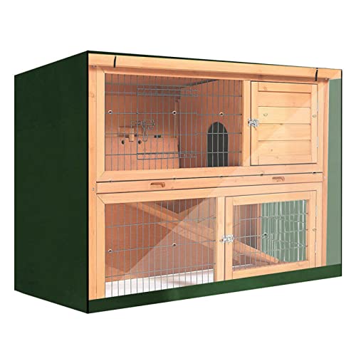 Housse de protection pour clapier à lapins, tissu Oxford 210D, protection imperméable et anti-poussière pour clapier, housse à double couche pour clapier, protection...