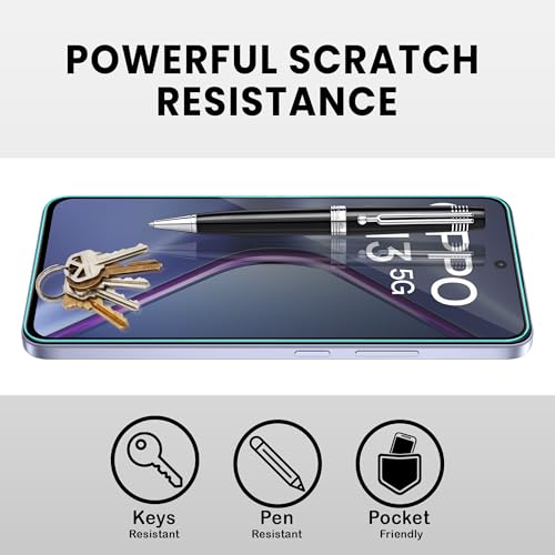 Image of ArmourPro Military Grade Gorilla Tempered Glass Screen Protector Compatible for Oppo K13 with Edge-To-Edge Protector Coverage, Cable Protector and Easy Installation kit (6.67 Inch)