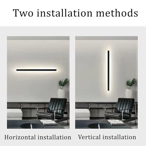 LED apliques de pared moderno regulable larga lámparas interior 60cm 5