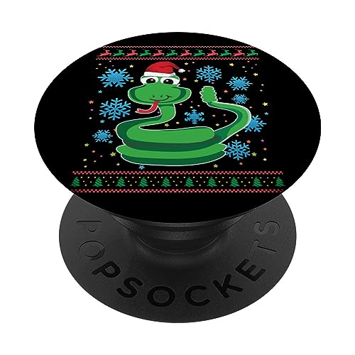 Funny Snake With Pai Natal Snake Lovers Gifts PopSockets PopGrip intercambiável