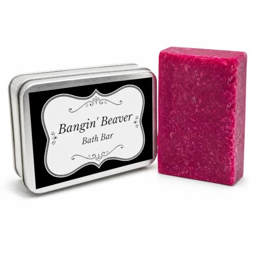 Gears Out Banging Beaver Bath Bar - Luxury Bath Soap for Women - Handmade novelty soap, Pink, Made in the USA