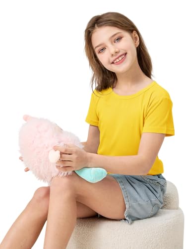 Girls Short Sleeve Tops Summer Casual Rib Crewneck Tshirts Comfy Kids Slim Fit Solid Basic Tee Shirts(Yellow,160 — view 5