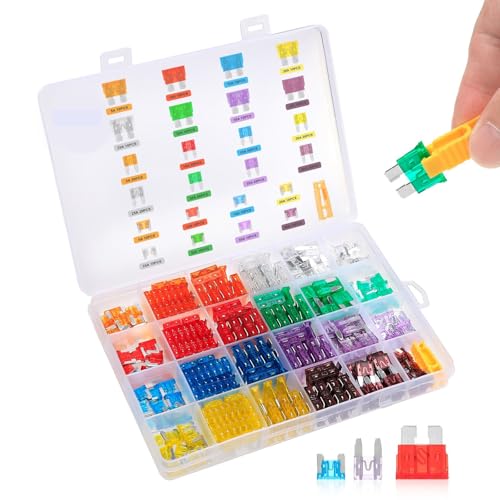 GIZGA 330PCS Kfz Sicherungen Autosicherungen 110pcs Standard Sicherungen + 110pcs Mini Flachsicherungen + 110pcs Micro Sicherungen (2A/3A/5A/7.5A/10A/15A/20A/25A/30A/35A/40A) mit 1 Sicherungsabzieher