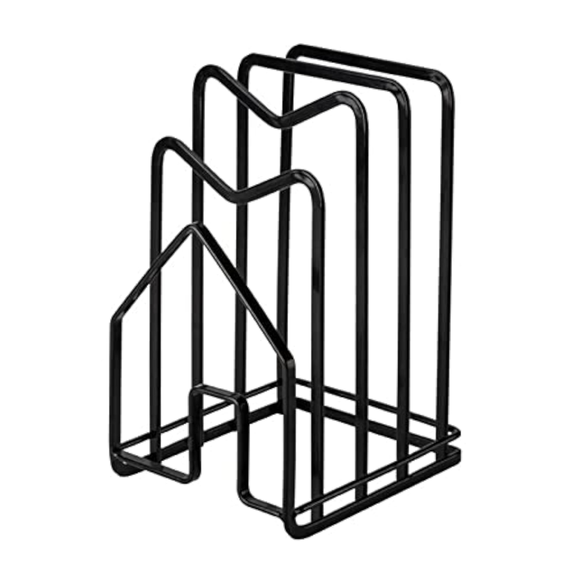 Metal Pot Lid Rack Cutting Board Shelf Holder, Black