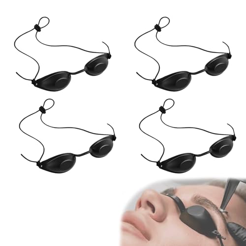 4Pcs Gafas LPL, Gafas de Bronceado Gafas de Solarium Seguridad de la Protección Gafas de Bronceado Ajustables Protector Ocular UV para la Terapia de Rayos Infrarrojos UV IPL Tratamientos de Belleza