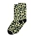 KLL Yellow Black Leopard Print Fashion thick crew socks running breathable wicking crew socks men (2-Pair)