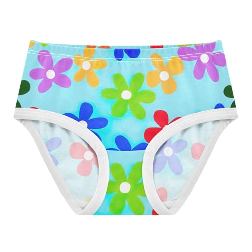 Cotton Girls Underwear Toddlers Colorful Flowers Light Blue Panties Little Girl Animal Kids Undies Briefs 2t