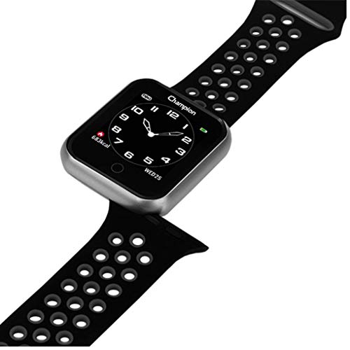 RELOGIO SMART WATCH CHAMPION UNISSEX BLUETOOTH CH50006C PRATA COM PULSEIRA PRETA COM CINZA