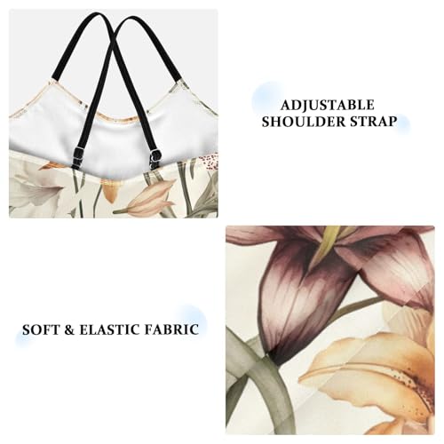 Vintage Lilies Flower Girls One Piece Swimsuit Beach Swimwear 208610153